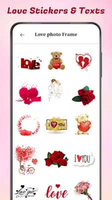 Romantic Love Photo Frame android App screenshot 3